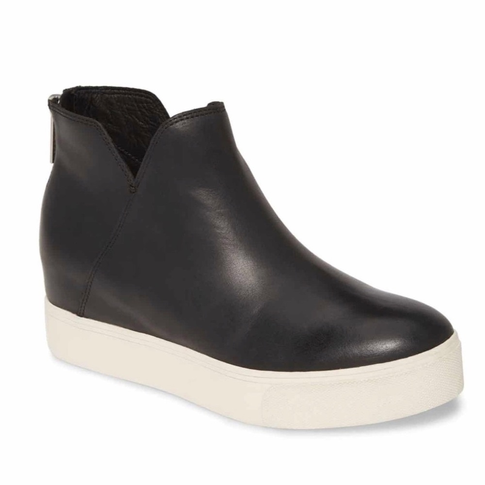 J/Slides | Shea Sneaker Boot | Black Leather